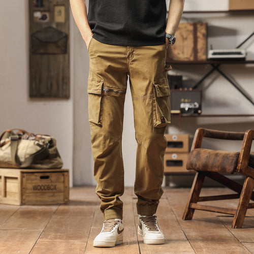 Herren Carpenter-Style Cargohose mit Zip-Knöchel, verstärkten Kniepaneelen und multifunktionalen Taschen Drune