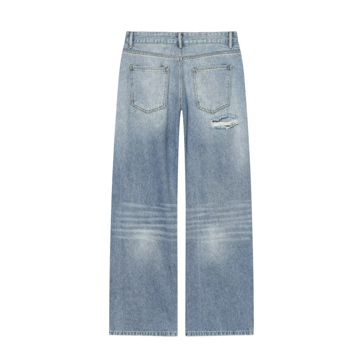 Damen Weite Denim-Jeans mit Glitzerfinish und hoher Taille Drune