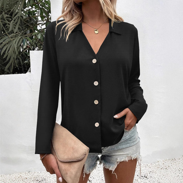 Damen Elegante Bluse mit Knopfleiste Drune