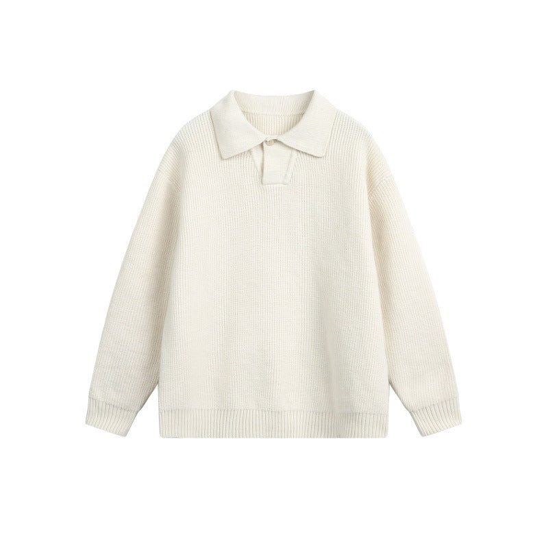 Damen Grobstrick-Polo mit Kentkragen und Oversize-Silhouette Drune