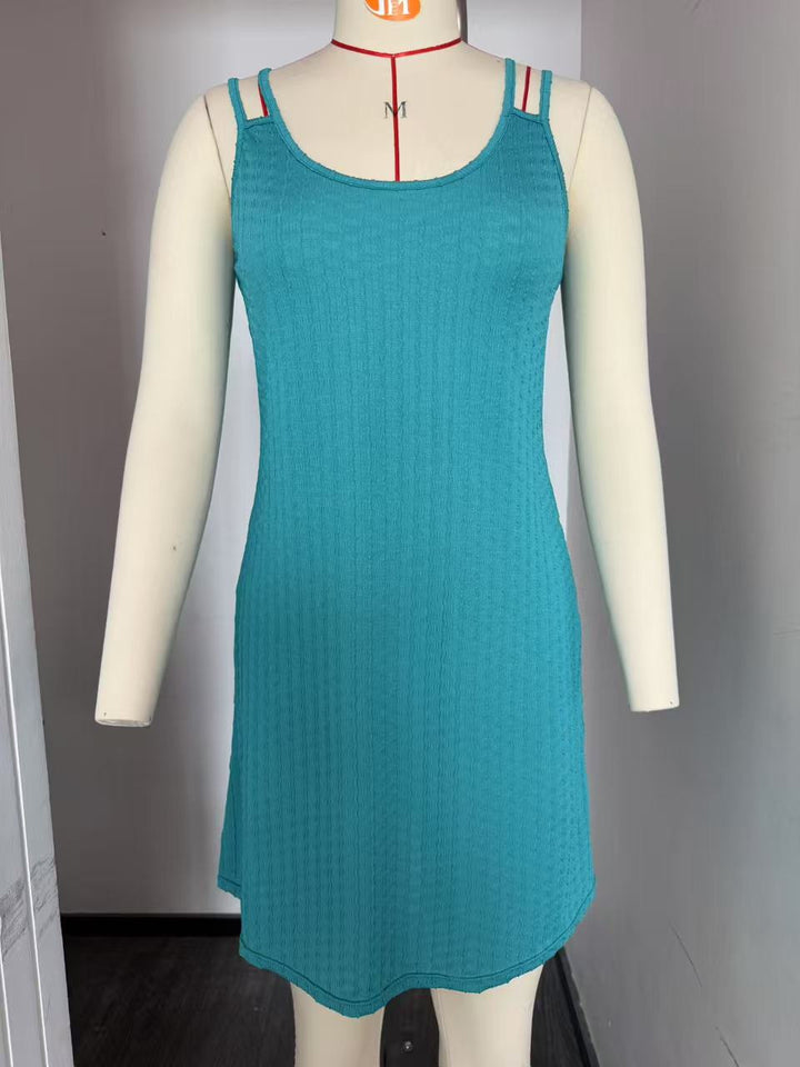 Damen Freizeitkleid mit eleganten Trägerdetails Drune