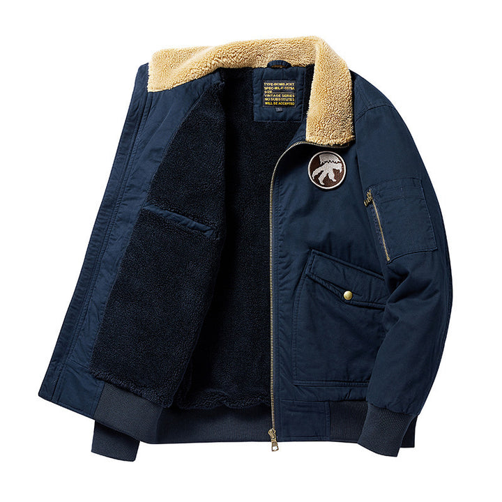 Herren Modische Übergangsjacke mit Fleece-Innenfutter Drune
