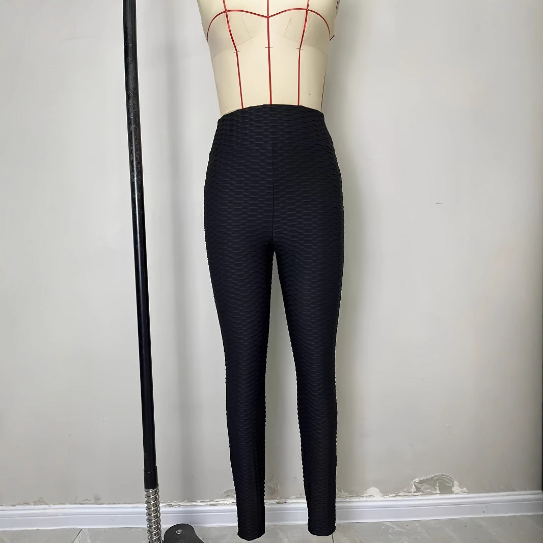 Damen Hochtaillierte Sportleggings mit strukturierter Oberfläche Drune