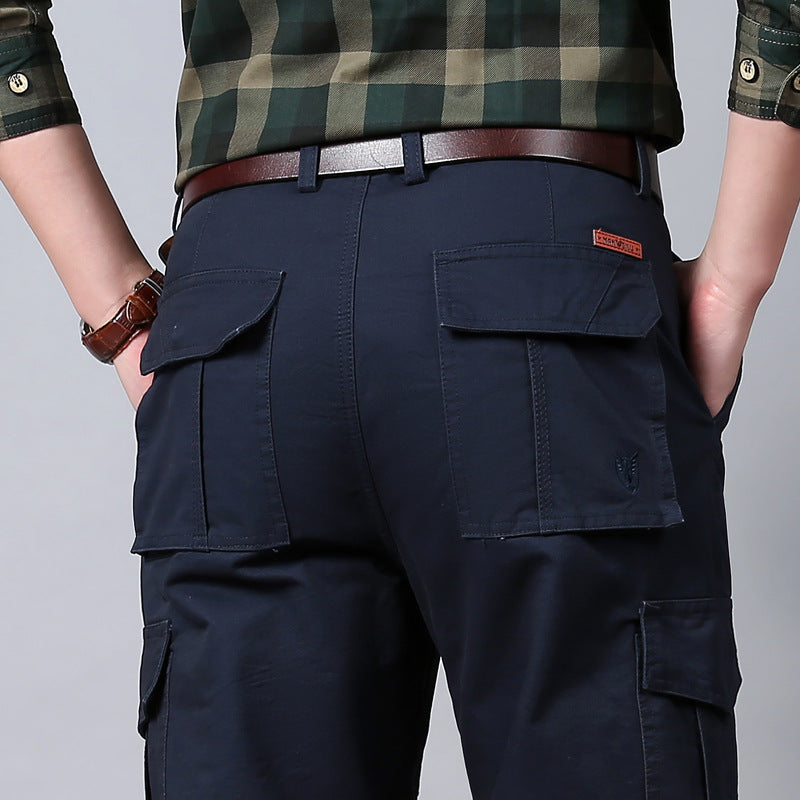 Herren Cargohose mit mehrfachen Klappentaschen und robustem Baumwollmix Drune