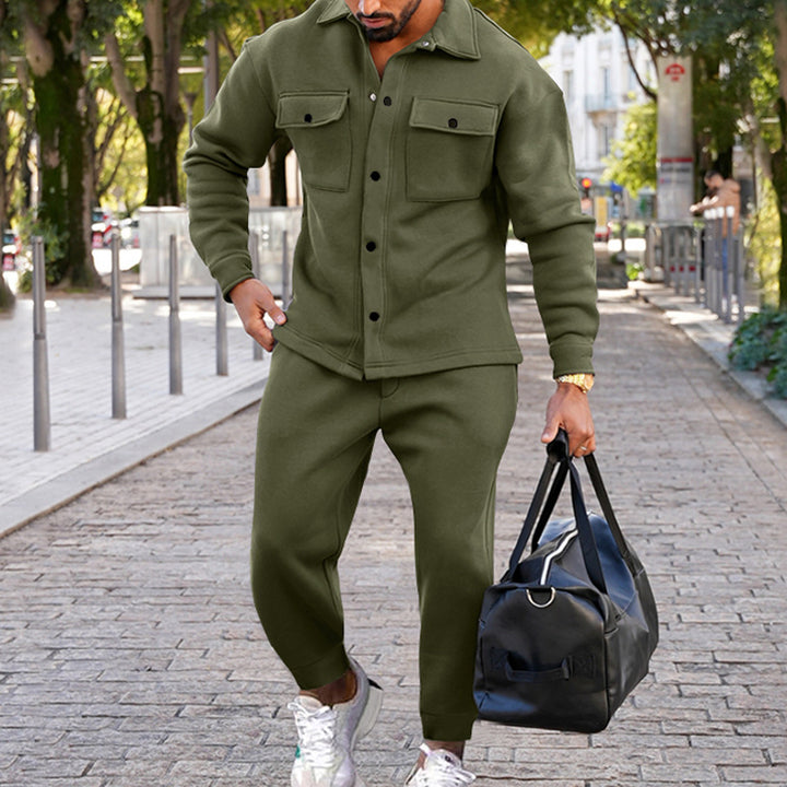 Herren Freizeitjacke mit aufgesetzten Taschen und bequemen Bund Drune