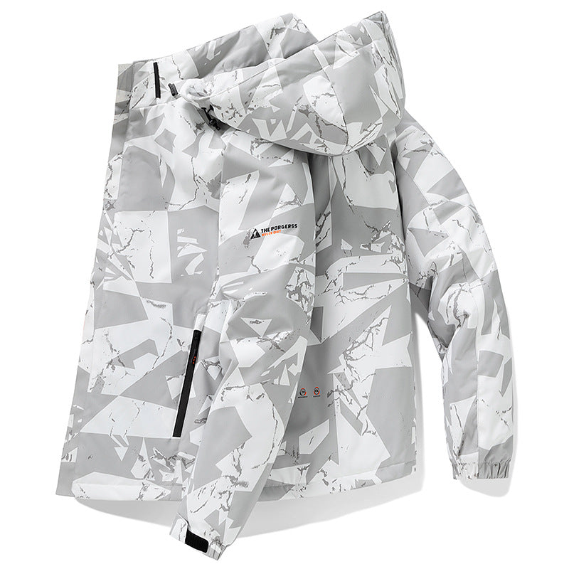 Herren urbane Funktionsjacke mit Kapuze Drune
