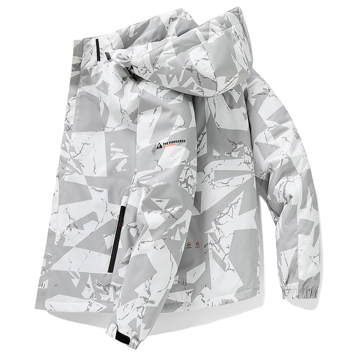 Herren urbane Funktionsjacke mit Kapuze Drune