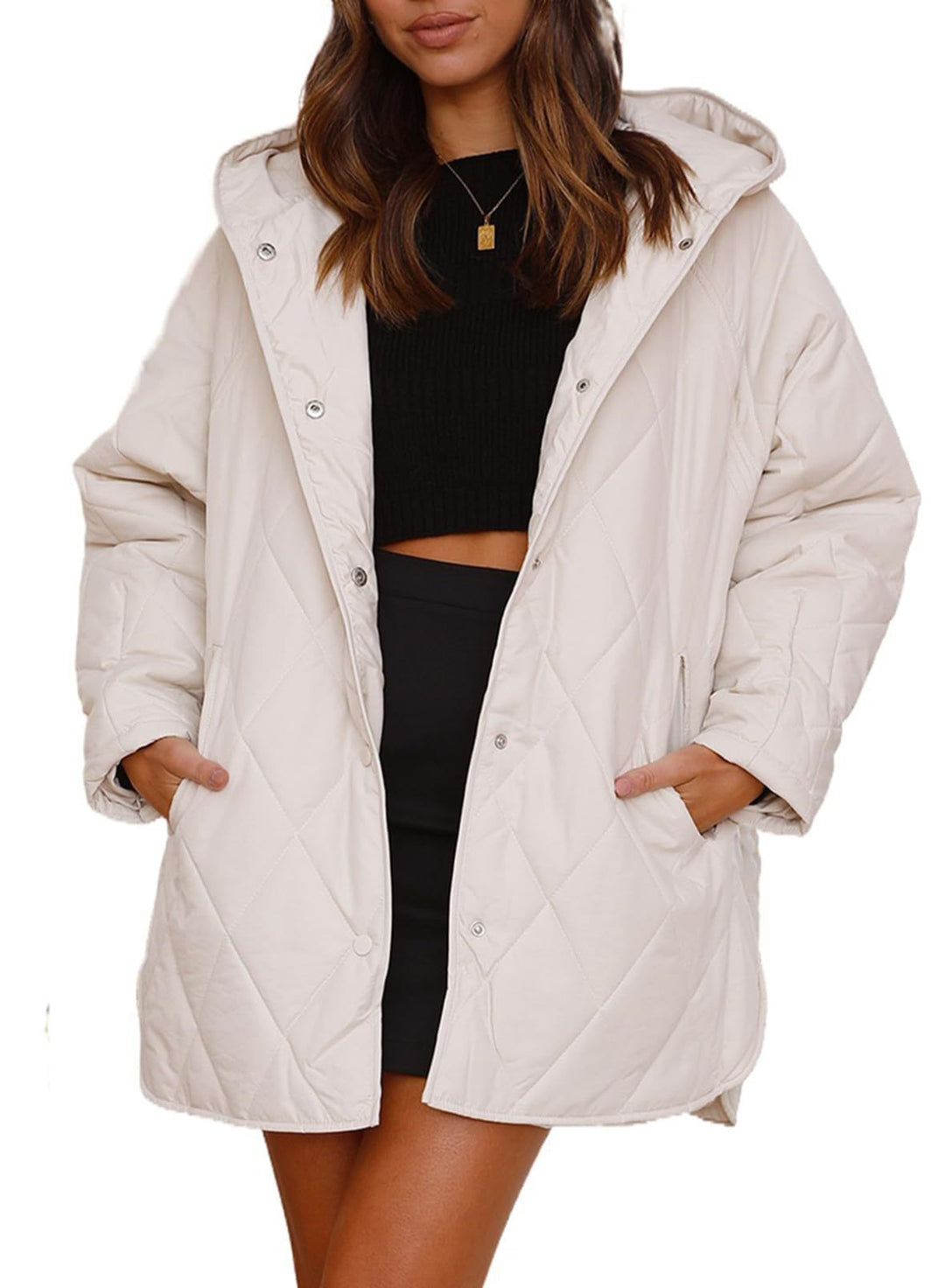 Drune | Gepolsterte Jacke mit klassischem Druck