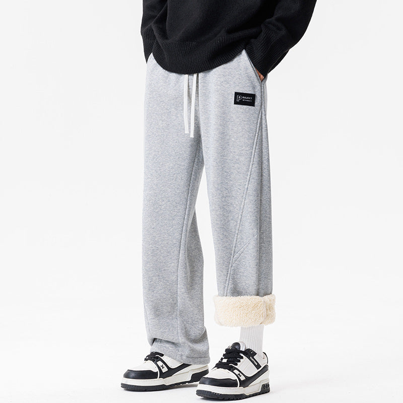 Herren Bequeme und lässige Freizeithose mit Fleece-Innenfutter