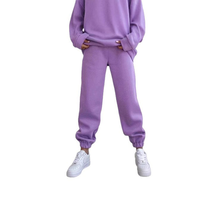 Damen nan lässige Jogginghose mit hohem Bund elastischen Knöchelabschlüssen und weichem Fleecefutter Drune