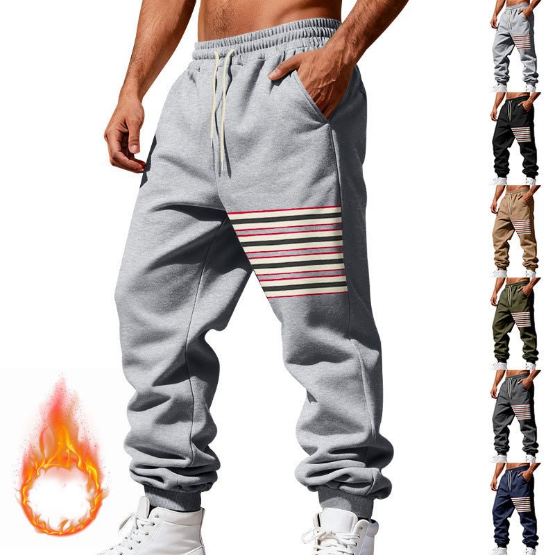 Herren Relaxed-Fit Jogginghose mit seitlicher Streifenapplikation, Kordelzug & gerippten Bündchen Drune