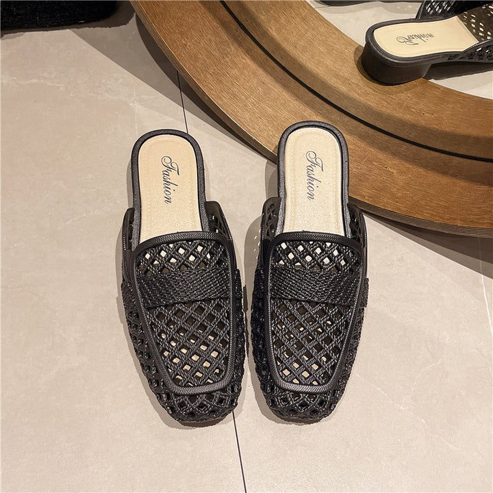 Damen modische Rutschsandalen mit durchbrochenem Design und ergonomischem Fußbett Drune
