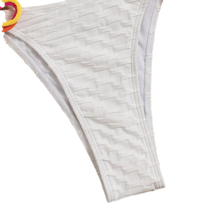 Damen Triangel-Bikini-Set mit farbenfrohen Schnürbändern Drune