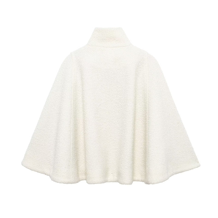 Drune | Wollmischung Stehkragen Cape Jacke