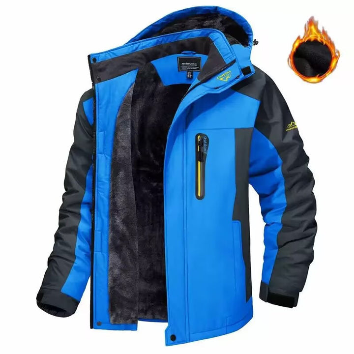 Herren Trekkingparka mit warmem Teddyfutter, abnehmbarer Kapuze und wasserdichter Softshell-Außenschicht Drune