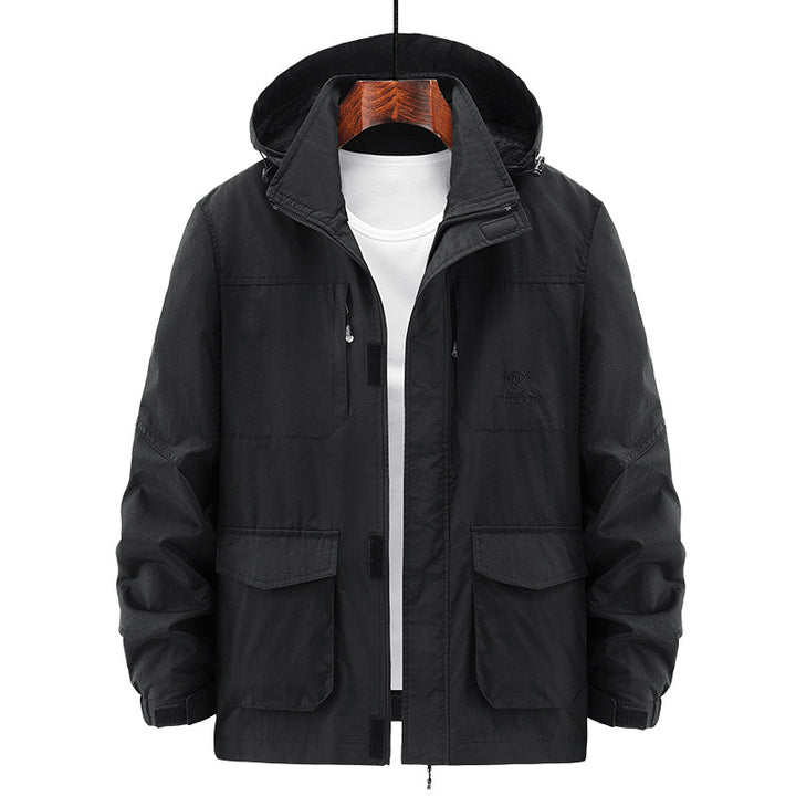 Herren Leichte Utility-Jacke mit Kapuze Drune