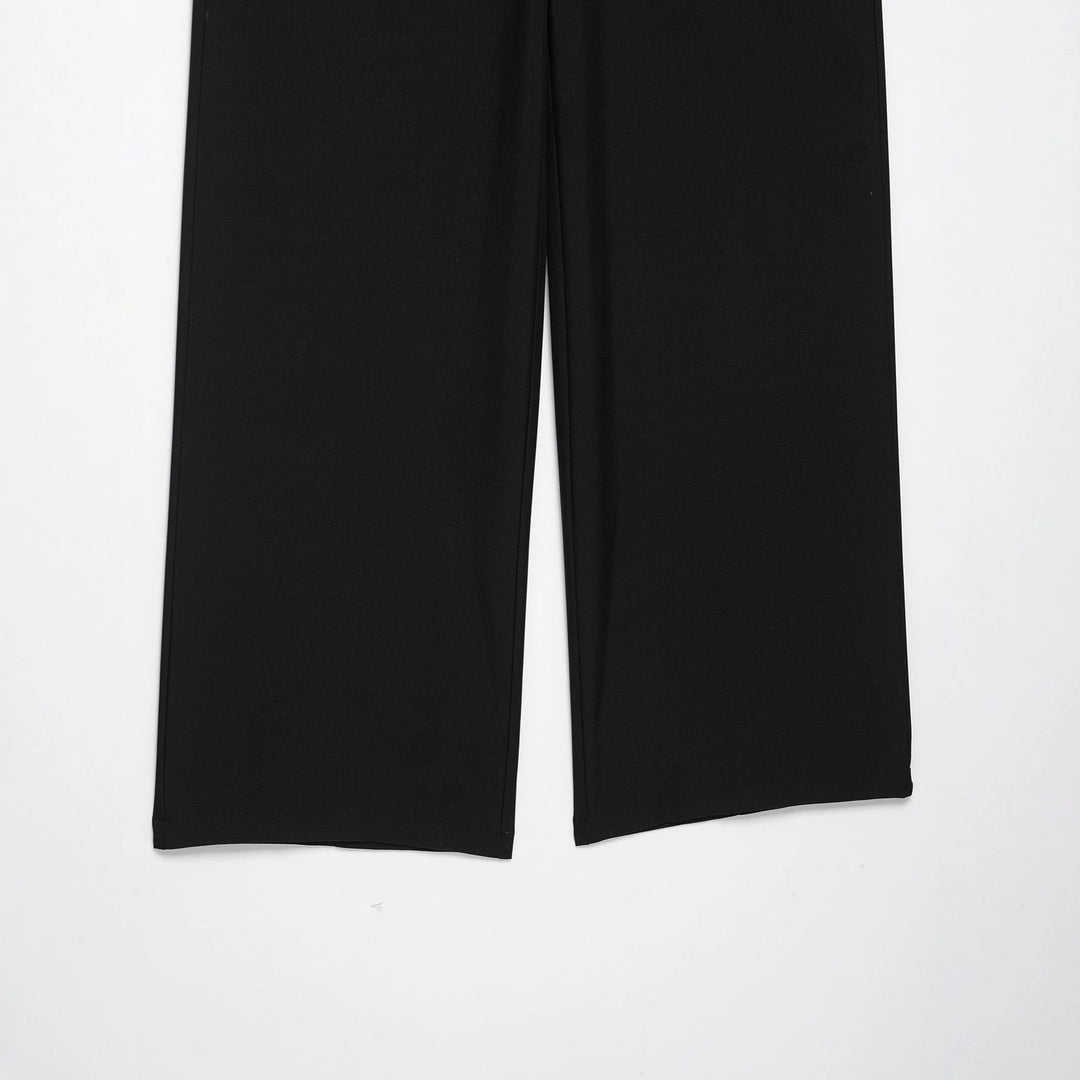 Damen Weite Highwaist-Hose mit Nietenbesatz und dekorativen Zierperlen Drune
