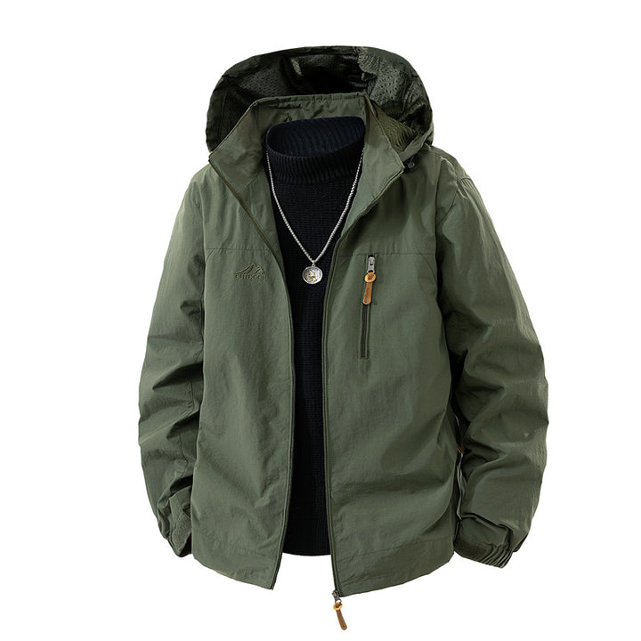 Herren Outdoor-Jacke mit Kapuze und praktischen Taschen Drune