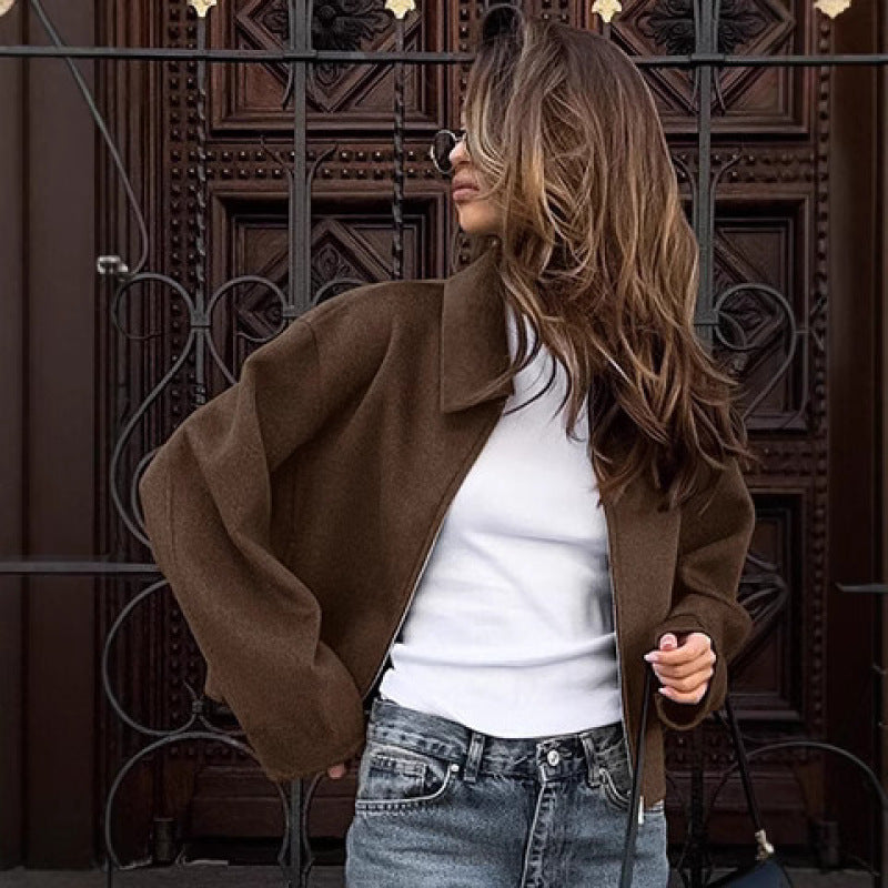 Damen modische Kurzjacke mit lässigem Schnitt Drune
