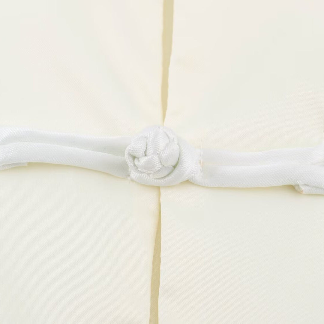 Damen Satinbluse mit chinesischen Knotenverschlüssen und 3/4 Ballonärmeln Drune