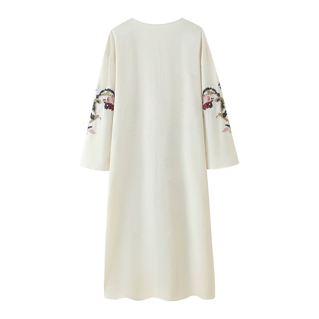Femme besticktes Kaftankleid Drune