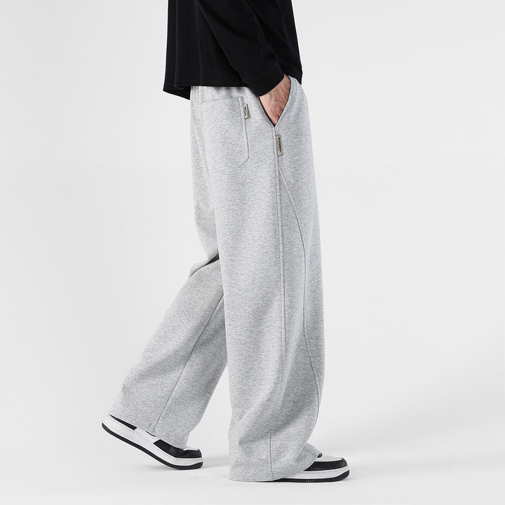 Herren Weite Relaxed-Freizeithose mit Tunnelzug & markanten Teilungsnähten Drune