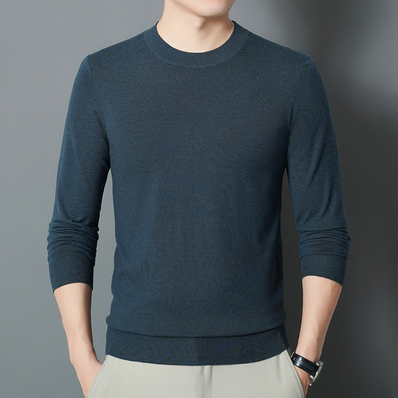 Herren Feiner Rundhalspullover aus Feinstrick mit schmaler Silhouette Drune
