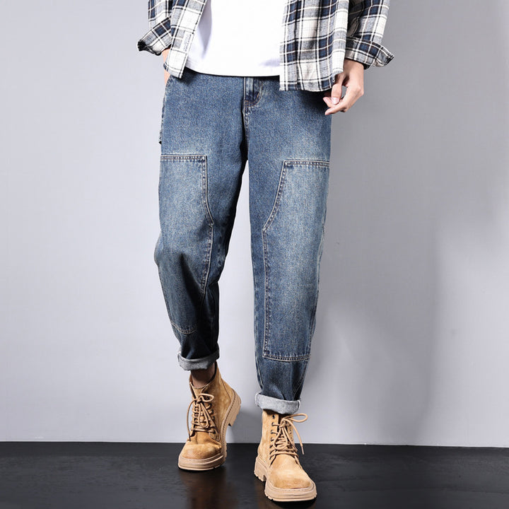 Herren Bequeme Vintage Cargo-Jeans Drune