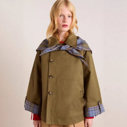 Damen modischer Trenchcoat mit charakteristischem Kragen und praktischen Taschen Drune