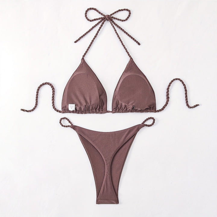 Damen Triangel-Bikini mit geflochtenen Trägern Drune