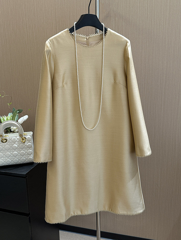 Damen Elegantes Drape Kleid Drune