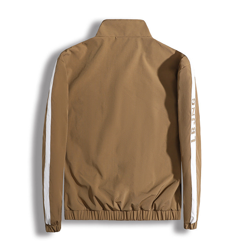 Herren Sportliche Übergangsjacke mit hohem Kragen und modernen geometrischen Akzenten Drune