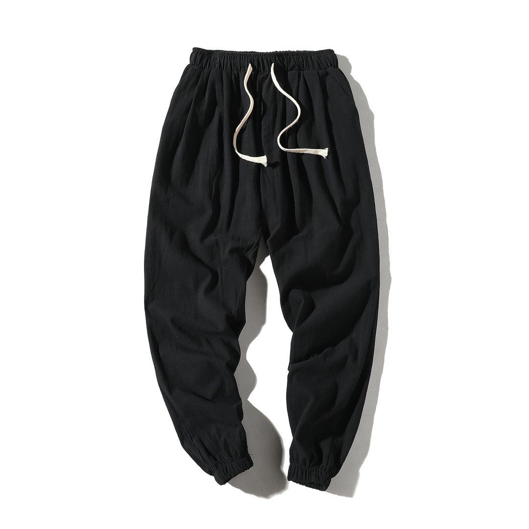 Herren nan lockere Jogginghose mit elastischem Bund, Kordelzug, Seitentaschen und elastischen Bündchen Drune