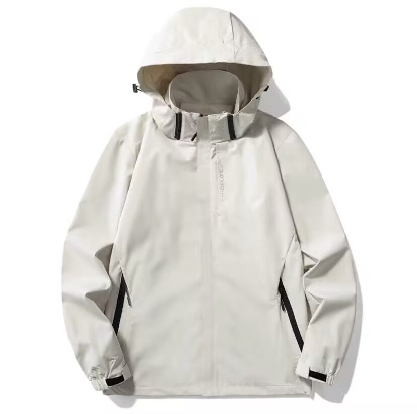 Herren Leichte Softshell-Funktionsjacke mit atmungsaktivem Meshfutter und verstellbarer Kapuze Drune