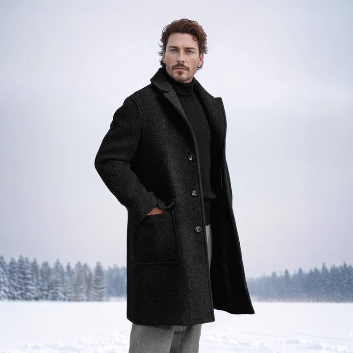 Herren Wollmantel mit klassischem Schnitt Drune