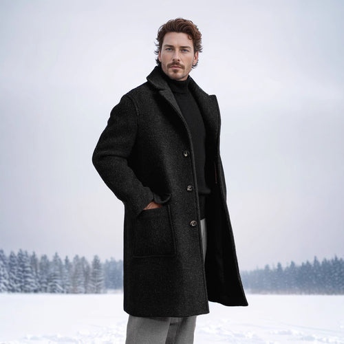 Herren Wollmantel mit klassischem Schnitt Drune