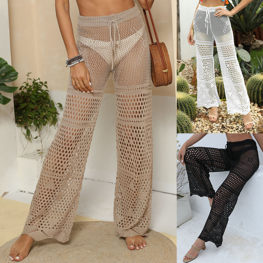 Femme Häkelstrick Strandhose Drune