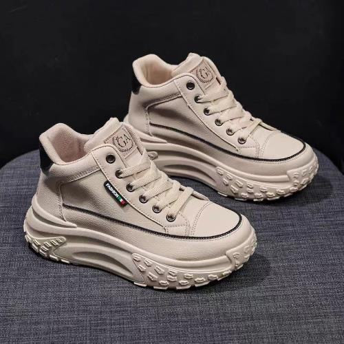 Damen Hohe Plateau Sneakers mit trendiger Silhouette und rutschfester Sohle Drune