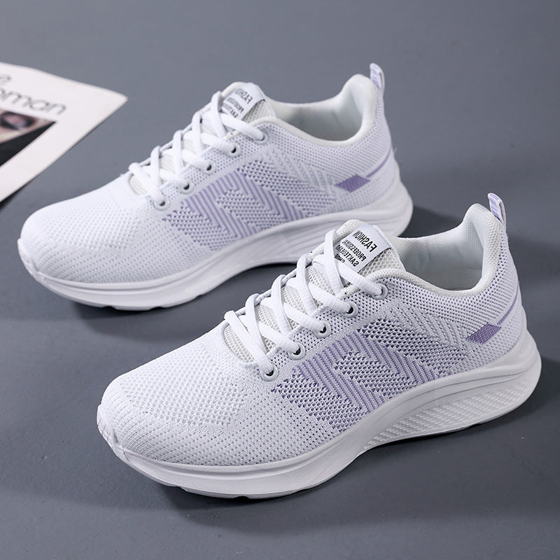 Damen nan leichter Strick-Fitnesssneaker mit nahtlosem Obermaterial, adaptiver EVA-Dämpfung und ergonomischem Fersenpolster Drune