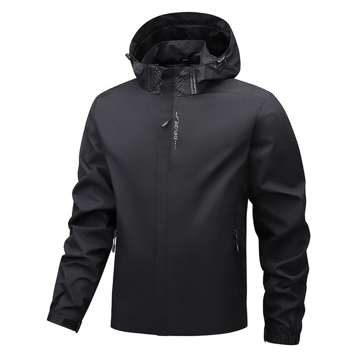 Herren Softshell-Übergangsjacke mit Kapuze, wasserabweisender Membran & verschweißten Nähten Drune