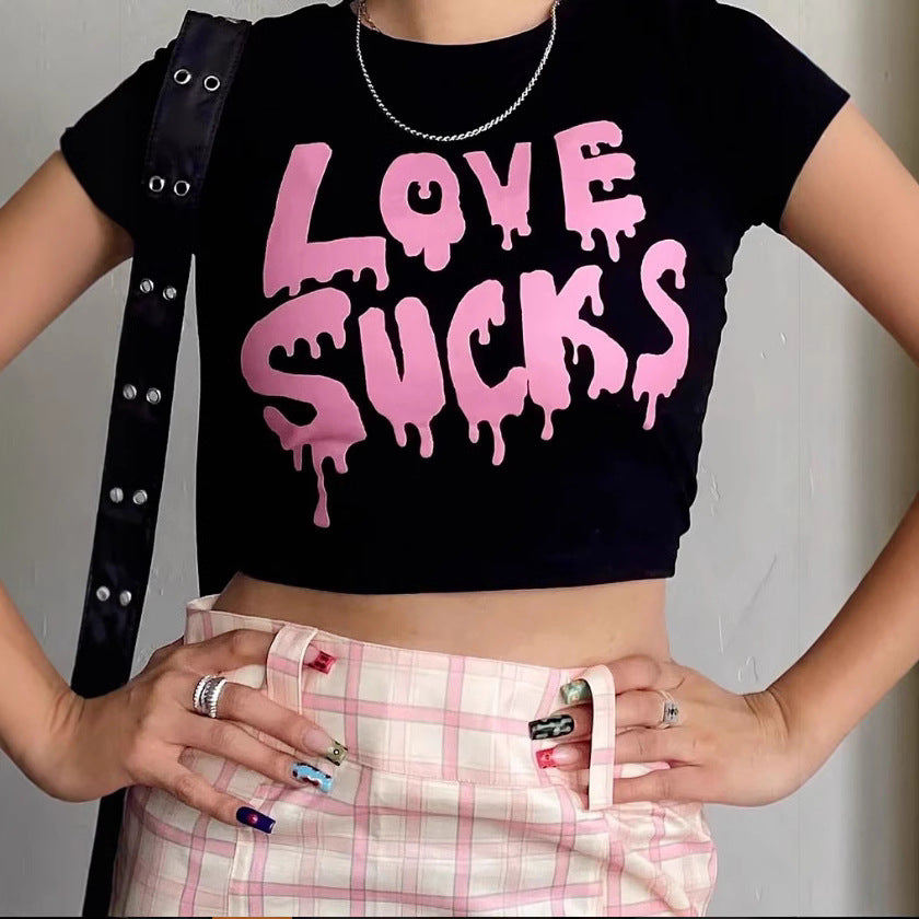 Damen T-Shirt mit kreativem Schlüsselherz-Motiv und modernem Print Drune