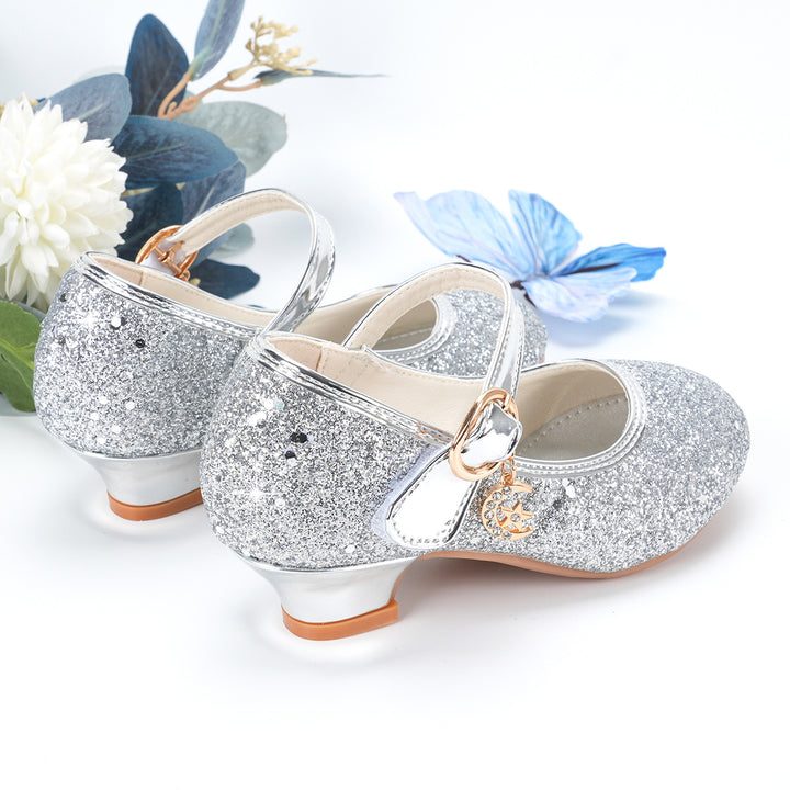 Mädchen Glitzernde Ballerinas mit verstellbarem Riemen und Schmuckdetails Drune