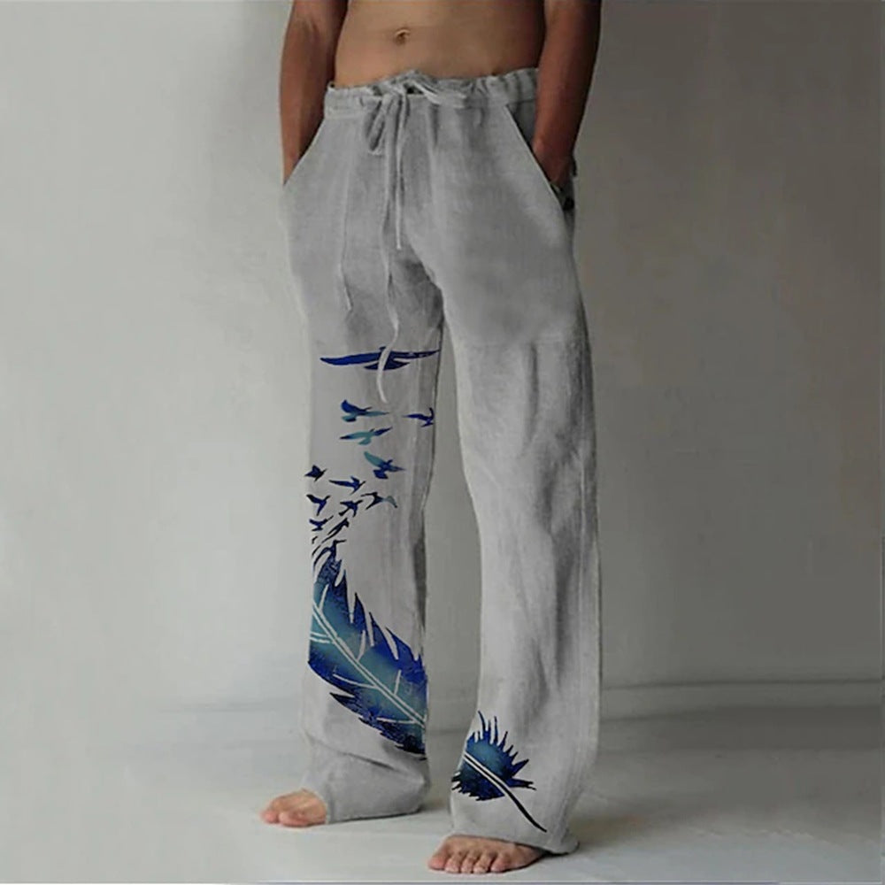 Damen Bequeme Sommerhose mit einzigartigem Federdesign Drune