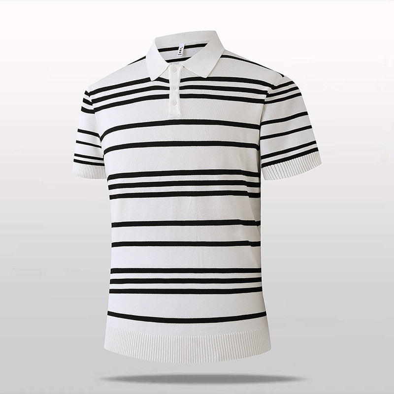 Herren Modisches kurzärmliges Poloshirt mit Streifen Drune