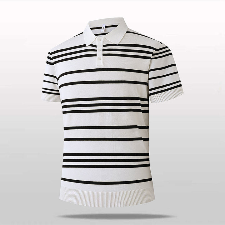 Herren Modisches kurzärmliges Poloshirt mit Streifen Drune