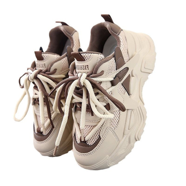 Damen Chunky Sneakers mit atmungsaktiver Mesh-Oberfläche und robustem Profil Drune