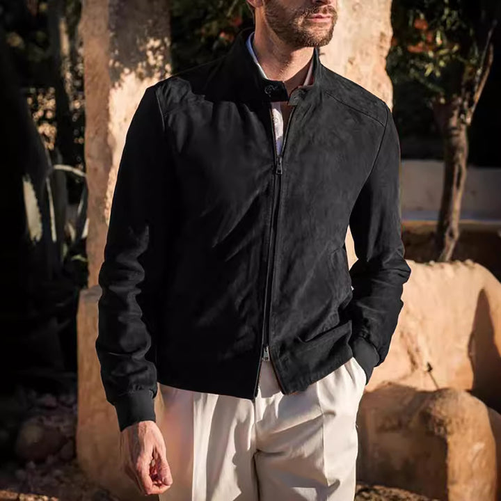 Herren Sportliche Leichte Jacke mit modernem Kragen Drune