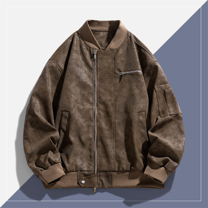 Herren Modische Bomberjacke mit praktischen Taschen Drune