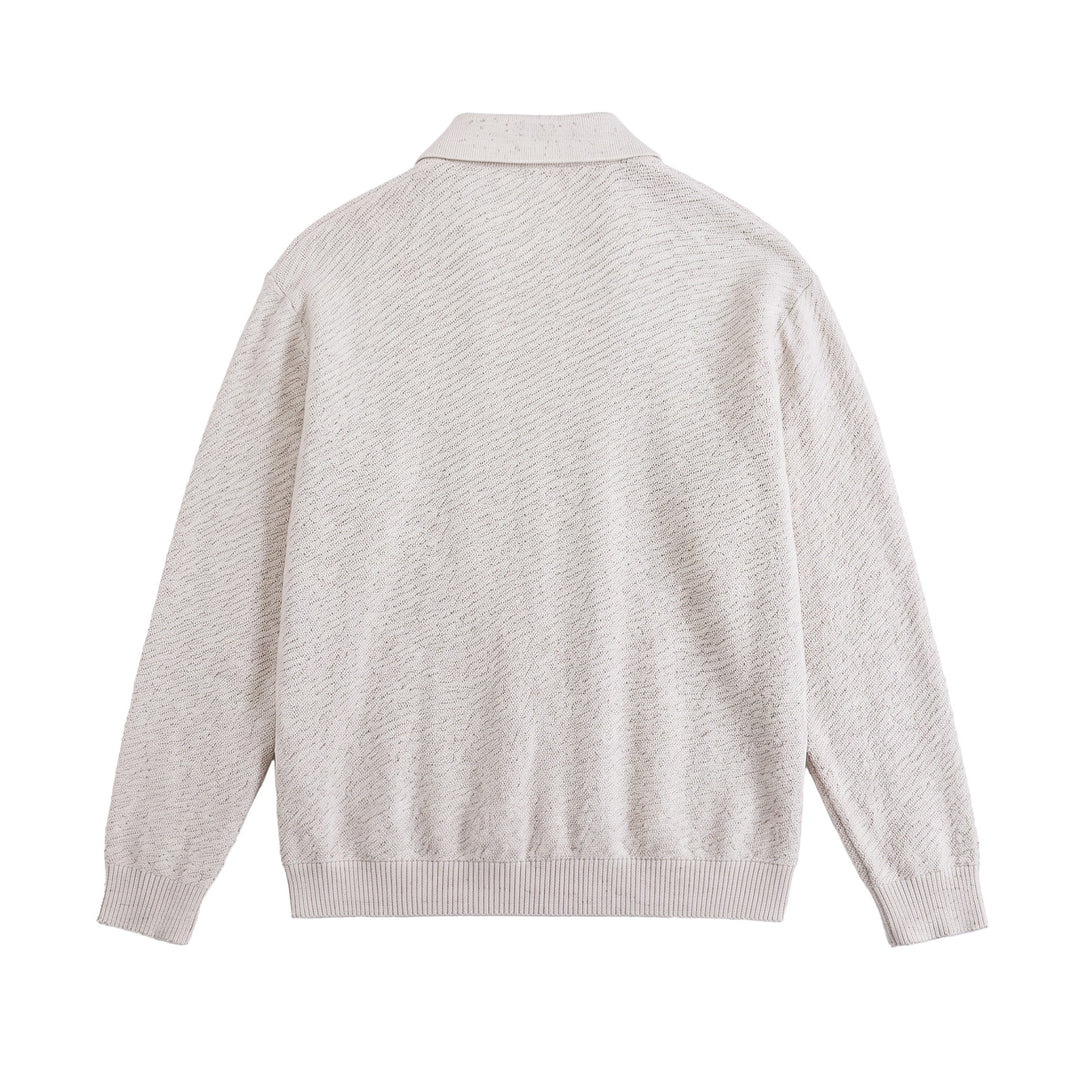 Herren Strick-Poloshirt mit strukturiertem Garn und relaxed Fit Drune