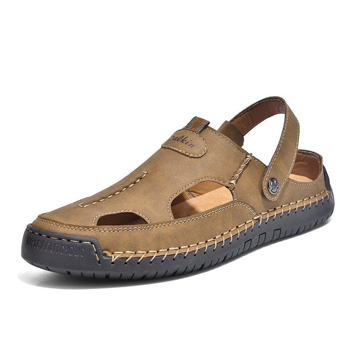 Herren luftige Leder-Sandalen mit verstellbarem Riemen Drune